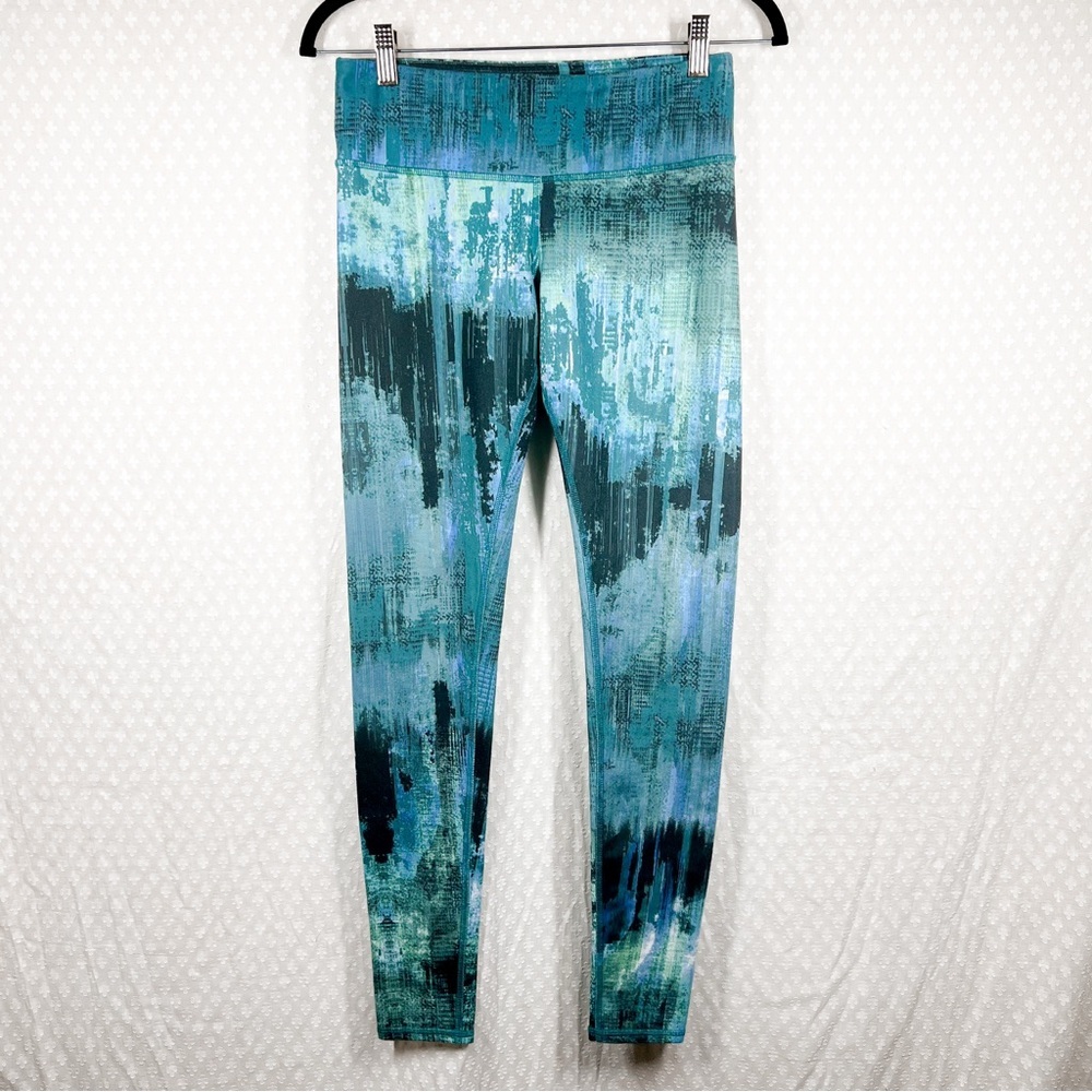 Alo Yoga Blue Black Space Dye Leggings